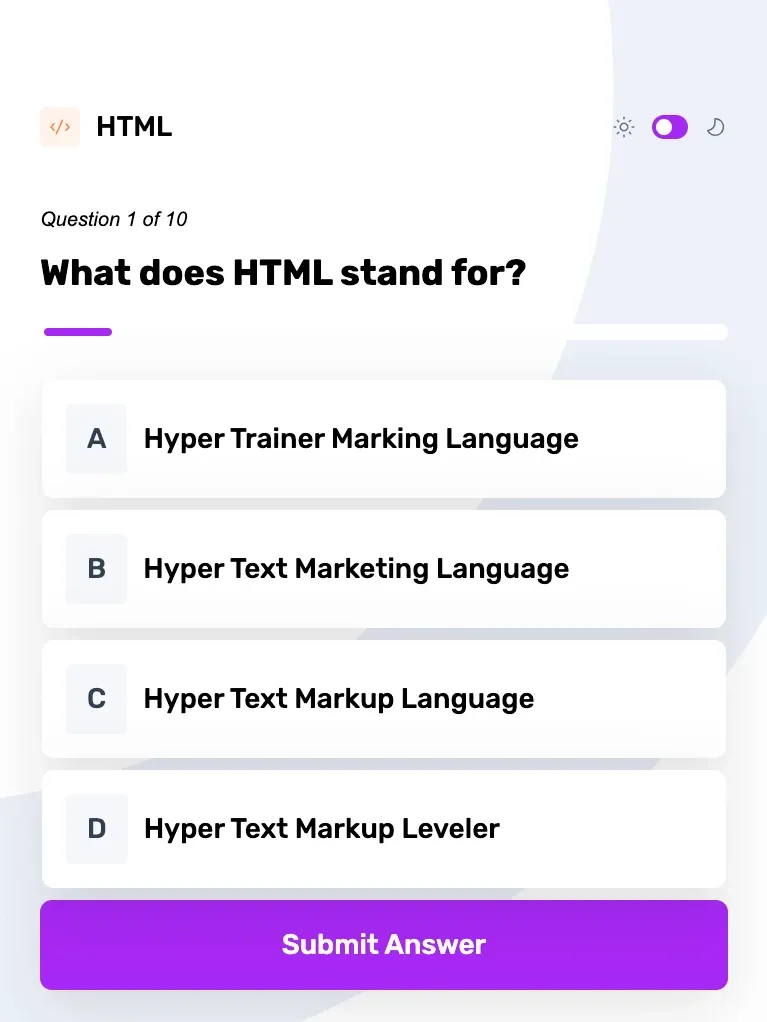 Frontend Quiz App on tablet